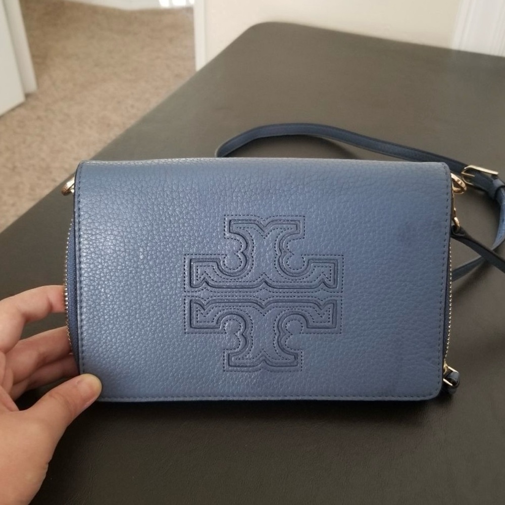 Tory Burch Harper Blue Crossbody Bag